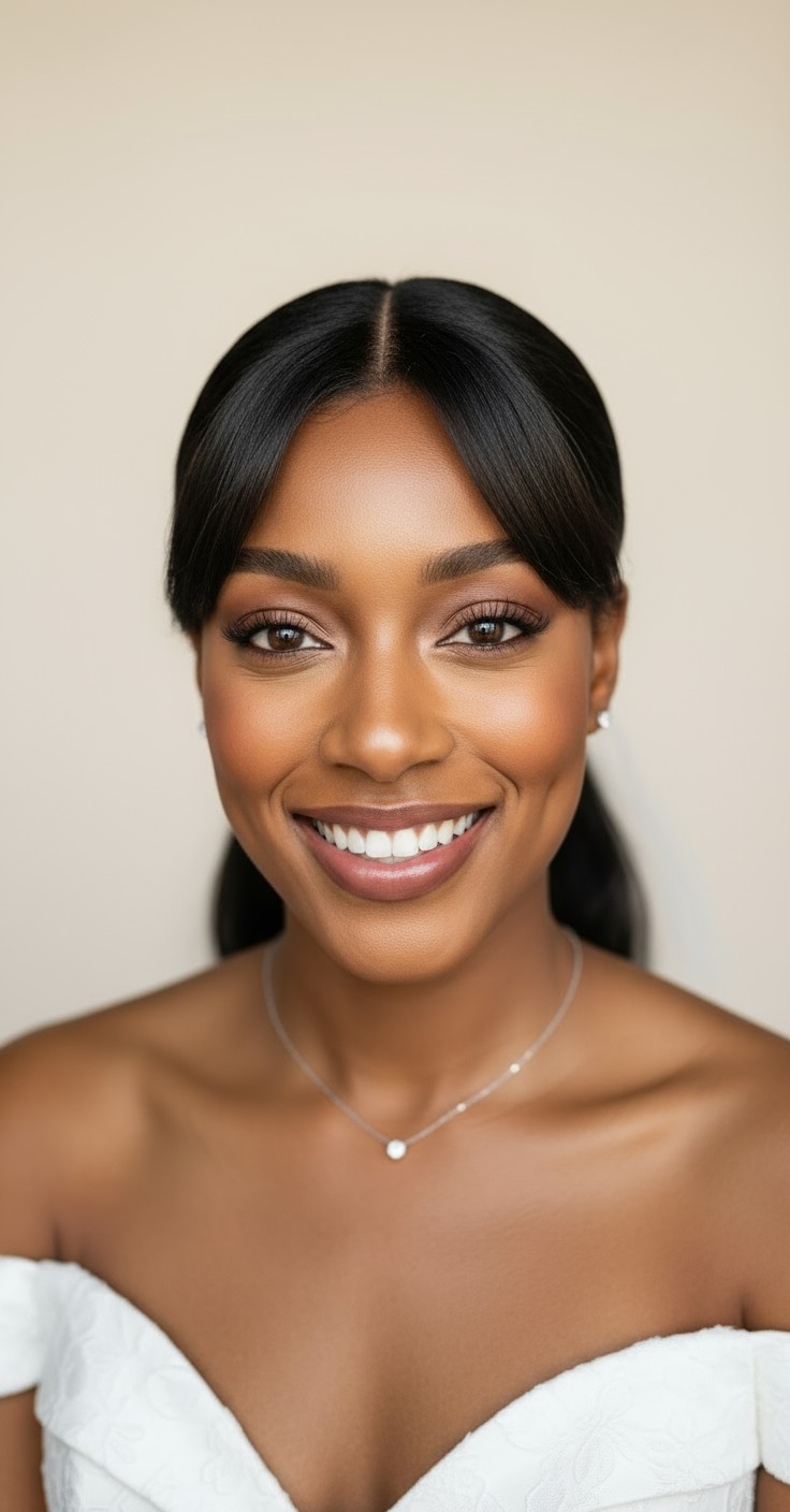 After Ponytail With Bangs